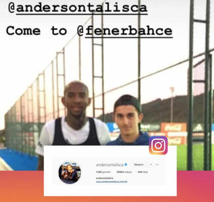 Talisca'dan Fenerbahçe Taraftarını Heyecanlandıran Paylaşım!