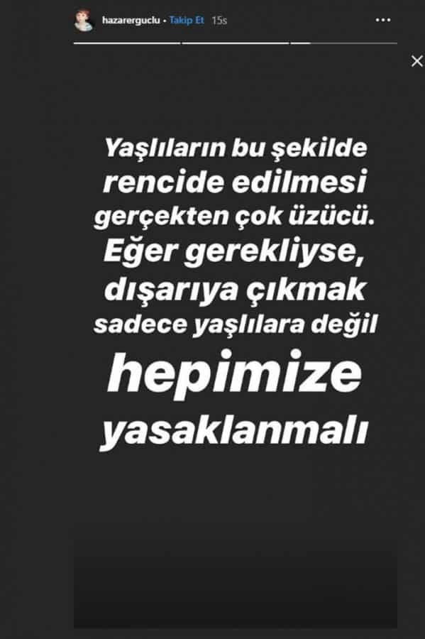 Hazar Ergüçlü’den Yaşlılara Destek