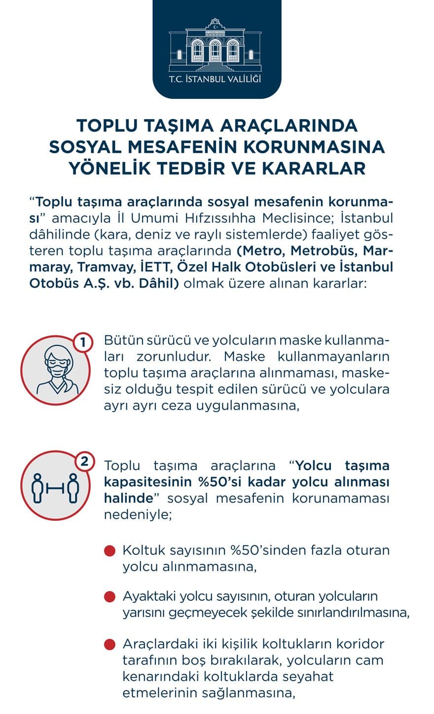 İstanbul Valiliği'nden Yeni Tedbirler!