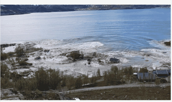 Norveçte Korkutan Toprak Kayması