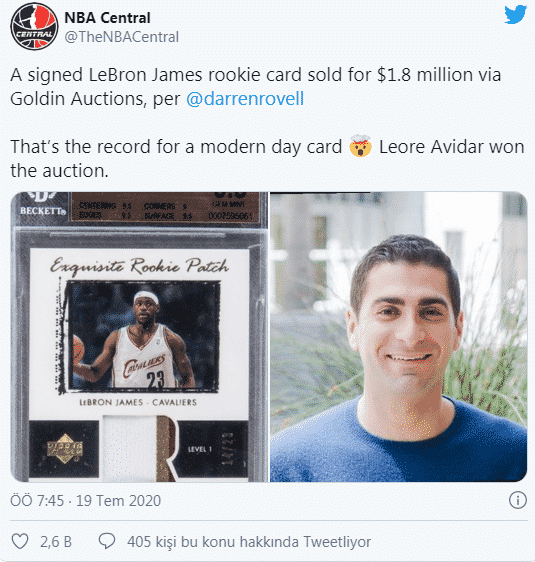 Efsane İsimlerden LeBron James'in Oyuncu Kartı Satıldı!