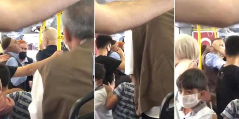 Otobüste Akılalmaz Maske Kavgası: Kadın Tokat Attı, Adam Tükürdü