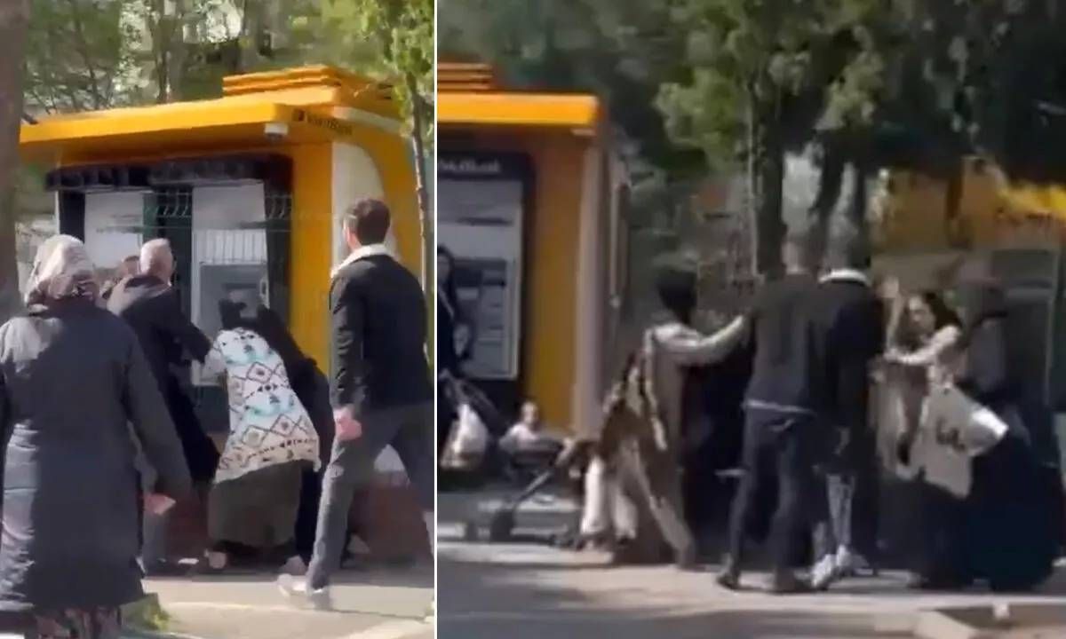 Dilenciler Bölgeleri Paylaşamadı, Tekme Tokat Kavga Etti!