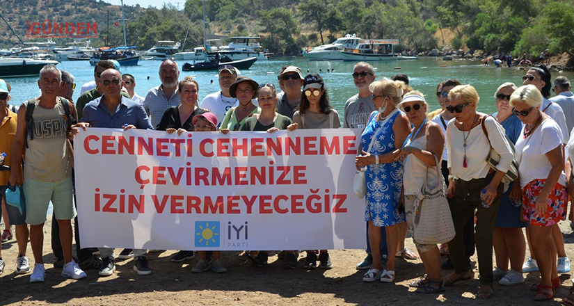 İYİ Parti’den Cennet Koyu Protestosu