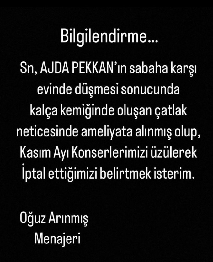 Süperstar Ajda Pekkan Hayranlarını Korkuttu