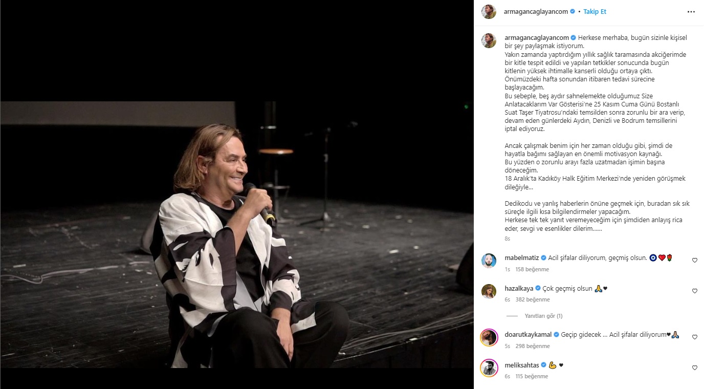 Armağan Çağlayan’dan Sevenlerini Üzen Haber