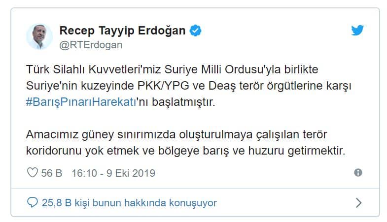 Son dakika: Cumhurbaşkanı Erdoğan: Harekat başladı