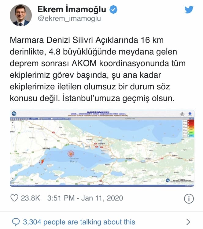 İstanbul’da 4.7’lik Deprem Meydana Geldi! 20 Saniye Sürdü!