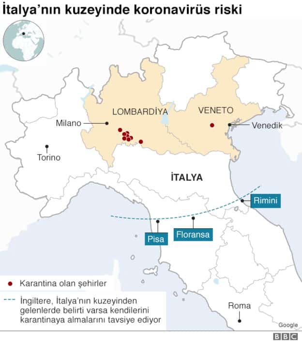 Koronavirüs Sebebiyle İtalya'ya Seyahat Uyarıları Yapılıyor!