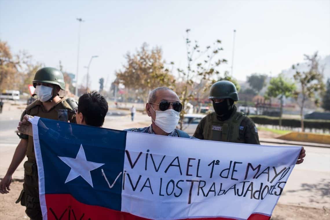 Şili’de 1 Mayıs Gözaltıları