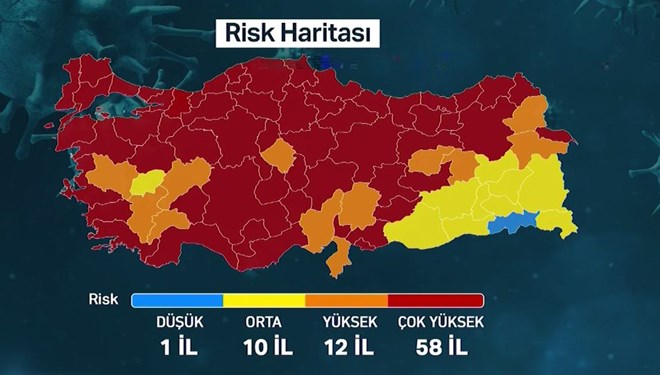 Türkiye’nin Yeni Risk Haritası: 58 İl Kırmızı!
