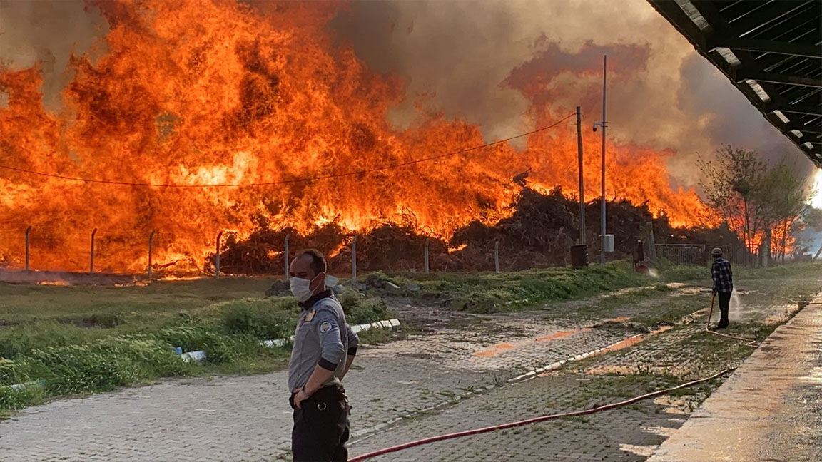 Afyon’da Biyoenerji Tesisinde Büyük Yangın