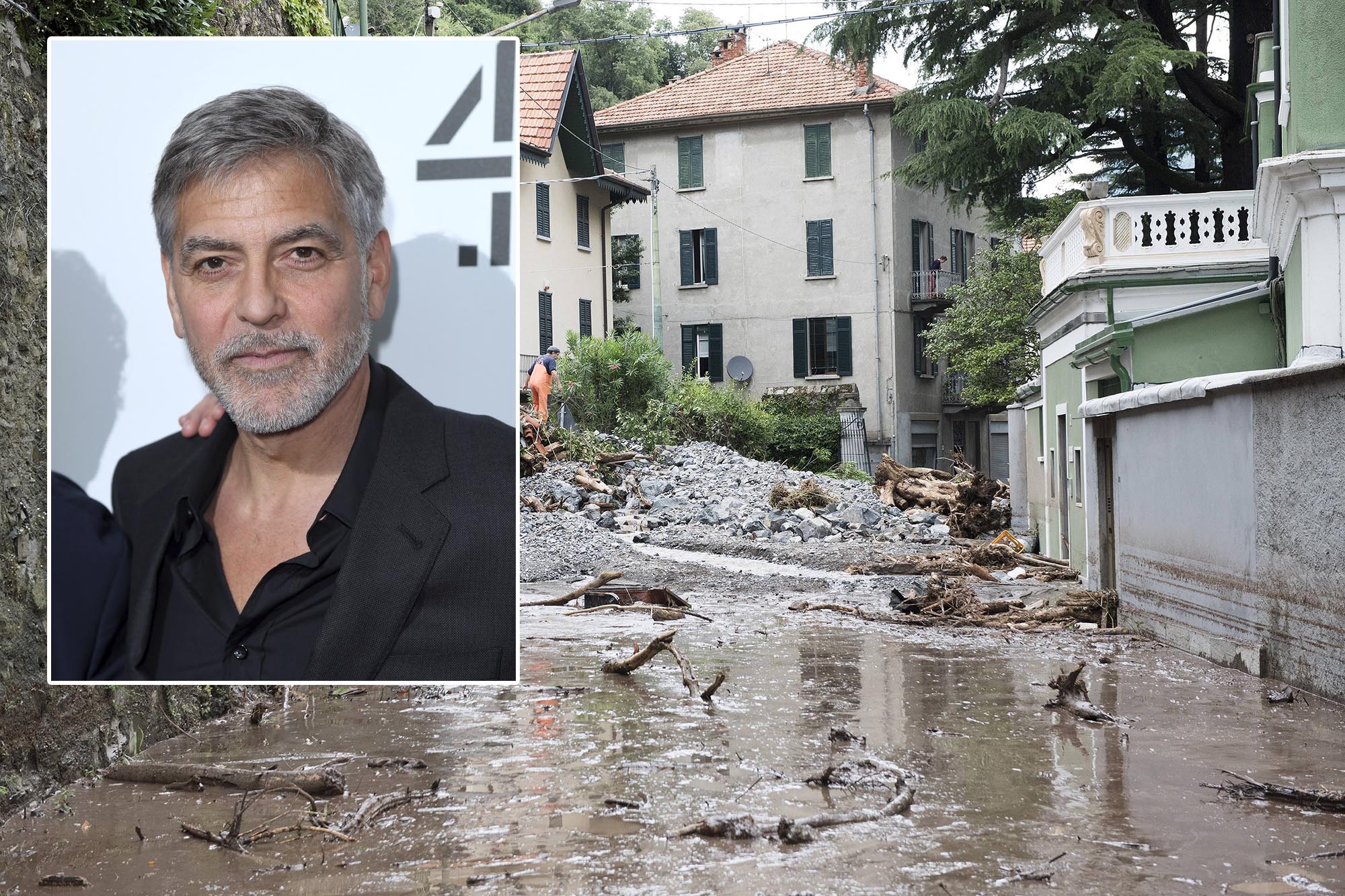 Clooney’in Lüks Malikanesi İtalya’daki Selde Sular Altında Kaldı