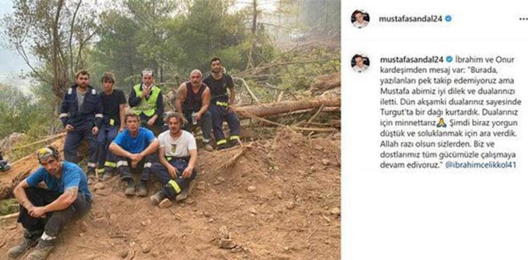 Orman Yangınlarına Bizzat Müdahale Eden İbrahim Çelikkol'dan Mesaj
