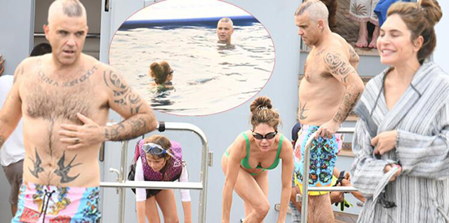 Robbie Williams, Türk Asıllı Eşi Ayda Field ve Çocuklarıyla Ege Tatilinde