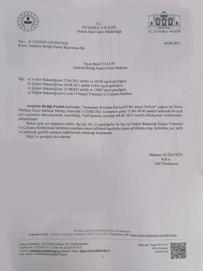 Kaymakamlığın Reddettiği Mitinge Valilik İzin Verdi