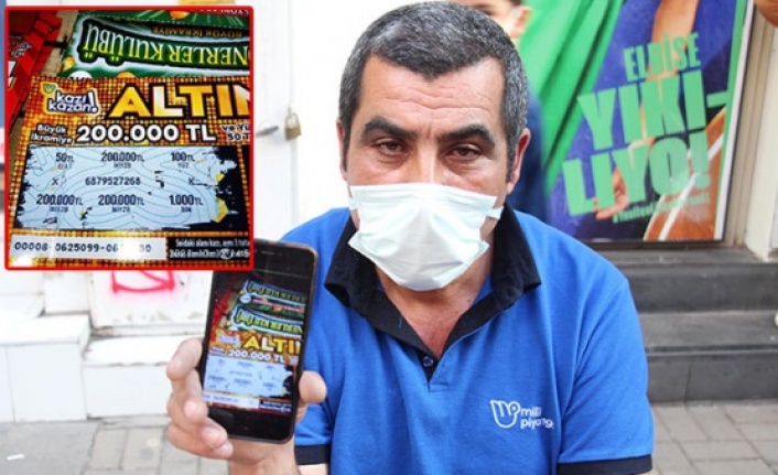 5 Liralık Kazı Kazanla Tam 200 Bin Lira Kazandı!