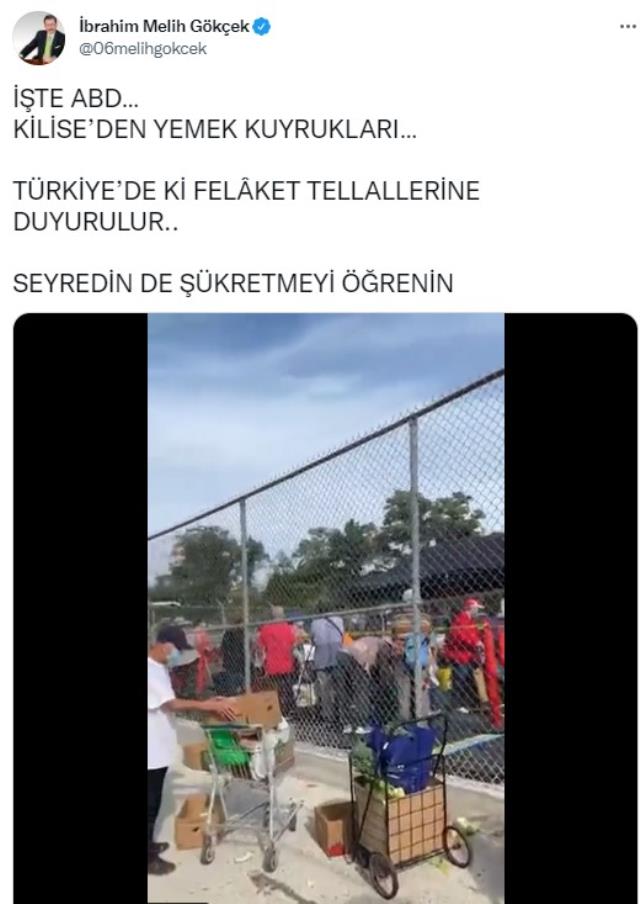 Melih Gökçek’ten ‘’Halinize Şükredin’’ Açıklaması