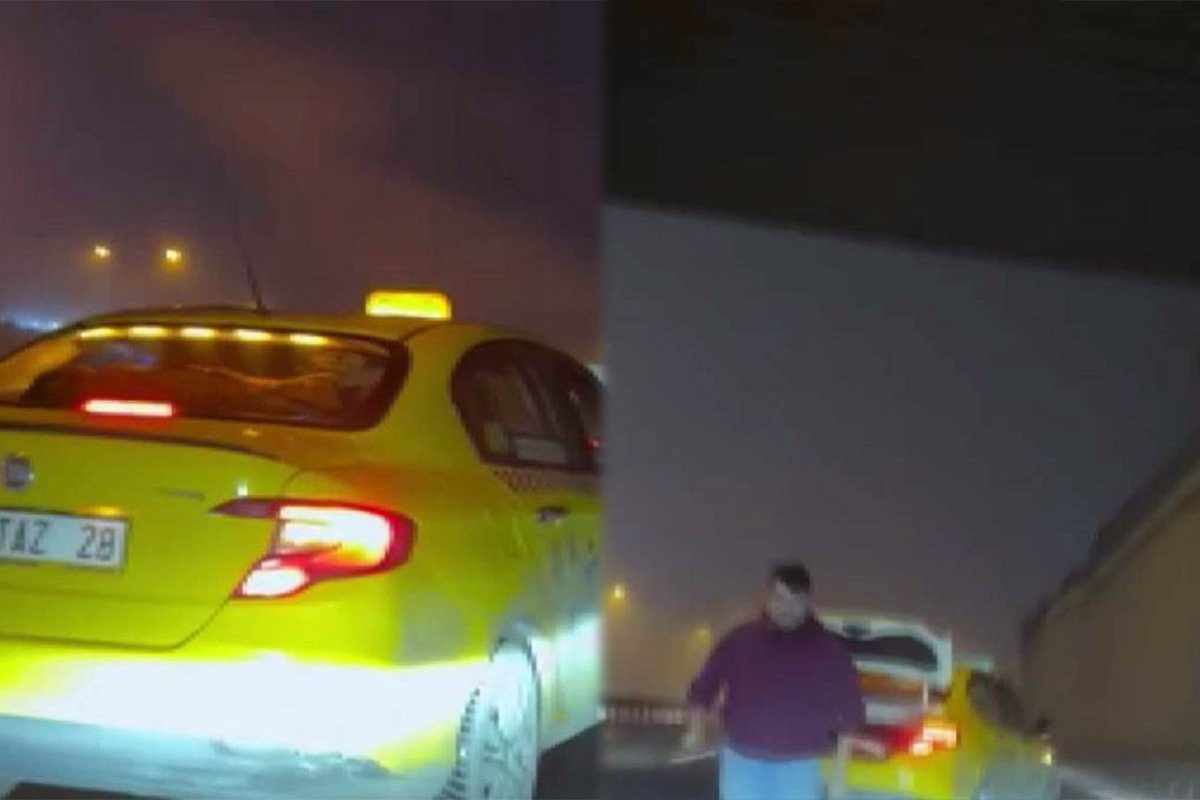 İstanbul'da Bir Taksici Yolda Tartıştığı Otomobil Sürücüsüne Beyzbol Sopası ile Saldırdı
