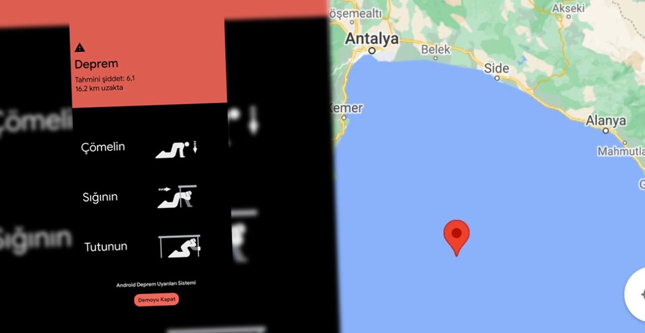 Google Türkiye’ye Sunduğu Erken Uyarı Sistemi Alanya Depremini Bildi