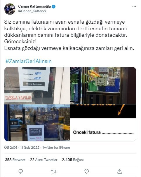 Cama Elektrik Faturası Yapıştıran Esnafa Denetleme