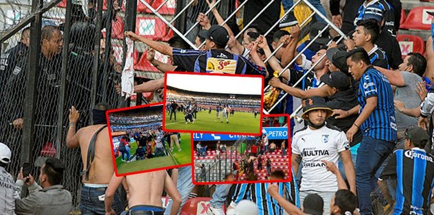 Meksika’daki Futbol Maçında Taraftarlar Birbirine Girdi
