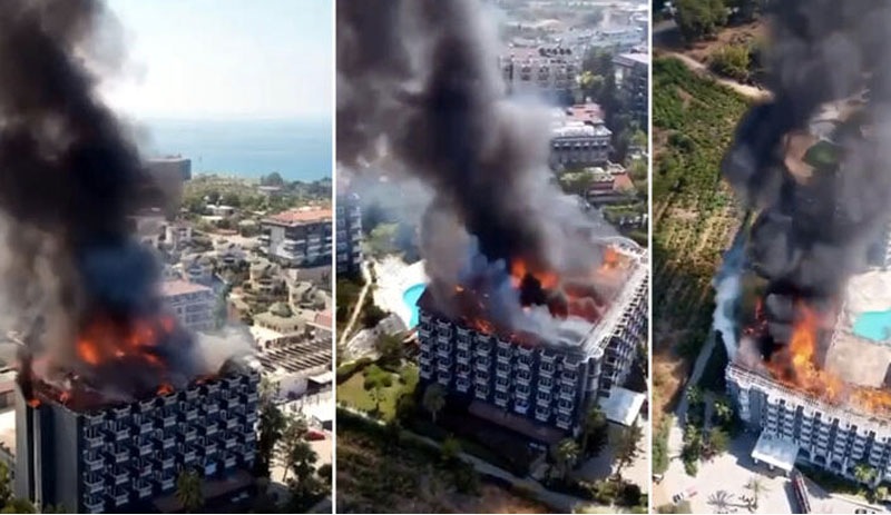 Alanya’daki 5 Yıldızlı Otelin Çatısı Yandı