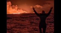 İzlanda'da Reykjanes Yarımadası'nda Yanardağ Patlaması
