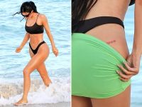 Pareo Çıktı Tanga Bikini Göründü! Kylie Jenner Plajda Kıvrımlarını Sergiledi