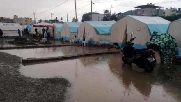 Depremzedeler Yine Zor Durumda: Adıyaman'daki Çadır Kenti Su Bastı