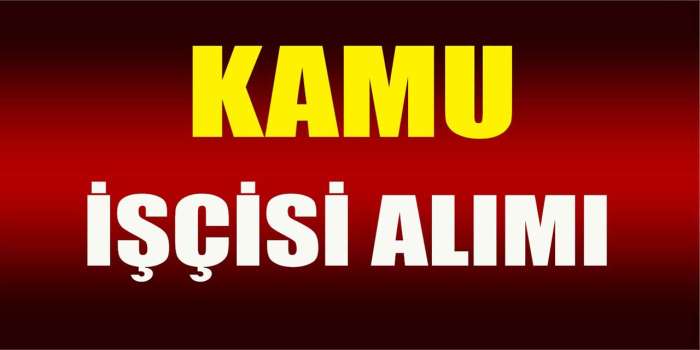 Kamuya Okur-Yazar Kişiler Arasından Daimi Nitelikte İşçi Alımları Yapılacak!