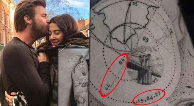 Romantik Tatlıtuğ’dan Eşine Dövme Jesti