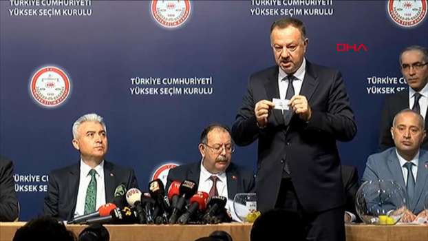 Kura Çekimi Yapıldı, Partilerin Oy Pusulasındaki Yeri Belli Oldu