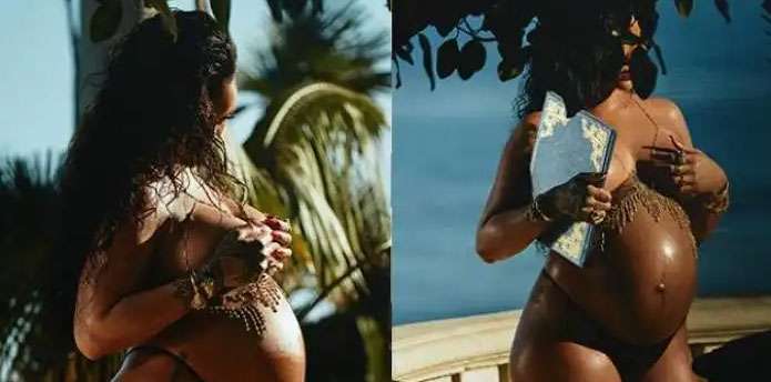 Karnı Burnunda Rihanna'nın Çıplak Pozları Dudak Uçuklattı